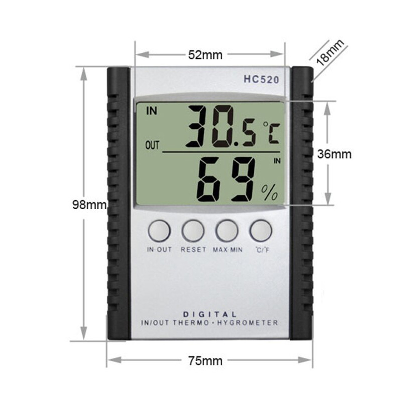 Thermometer, Indoor/Outdoor with Hygrometer