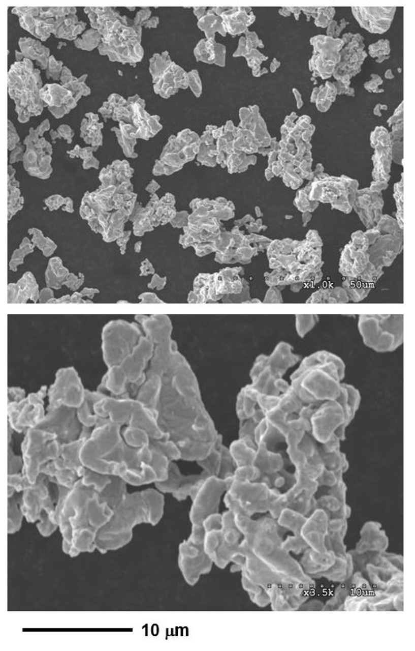 IRON325 particles under Scanning Electron Microscope