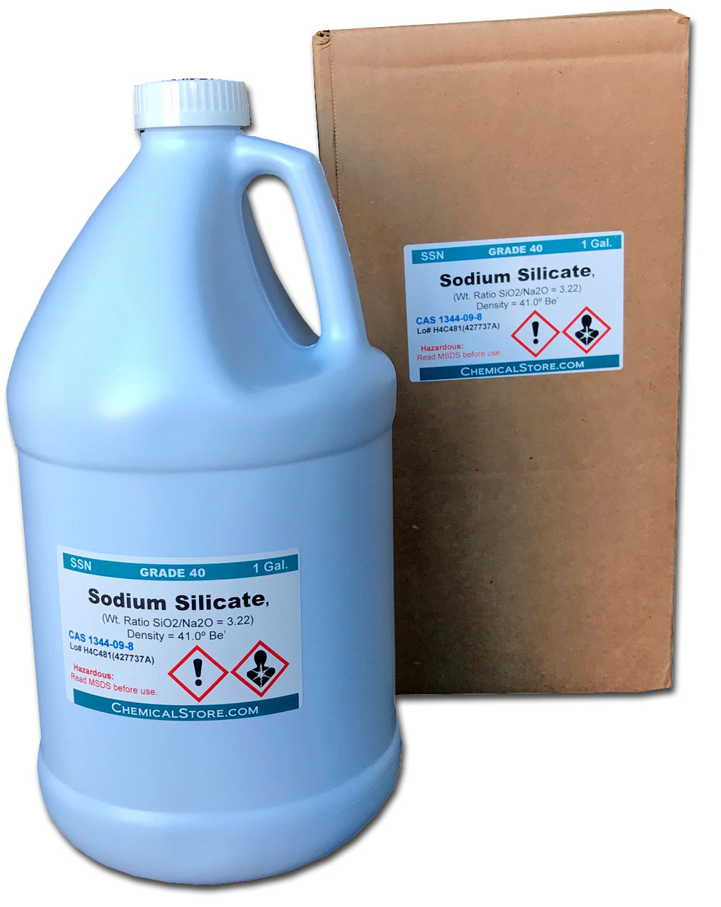 Liquid Sodium Silicate (Water Glass) Grade N (+3.22 weight ratio), 40 Baume, 