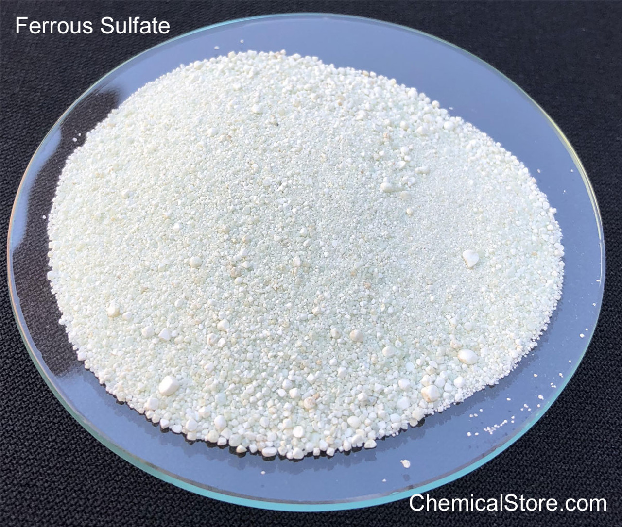 Dry ferrous sulphate is almost white in bright light.