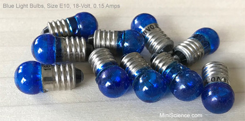Miniature lightbulb, blue colored