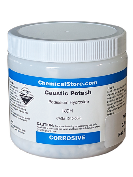 Potassium Hydroxide Flakes (KOH) - Industrial & Manufacturing, DIY Chemicals