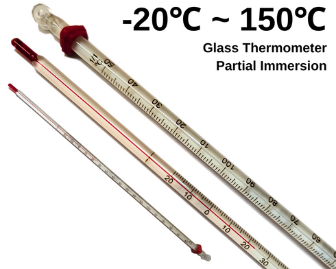 Glass Alcohol Thermometer (-20C, 150C) 