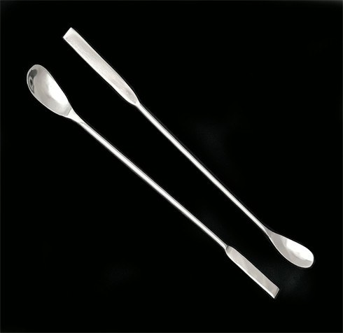 9″ Spoon Spatulas, Polished Stainless Steel, Individually Wrapped