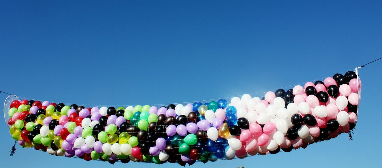 Balloon Drop Kit or Release Net 14'x25' Includes 400-11 Latex Balloons