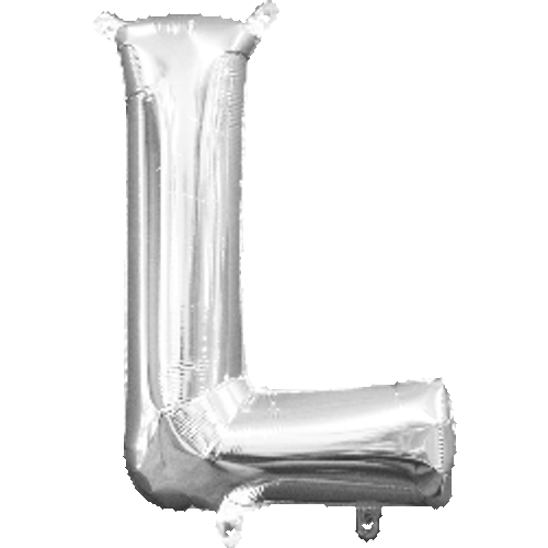 16" Mini Silver Letter L Balloon Self Sealing #33034