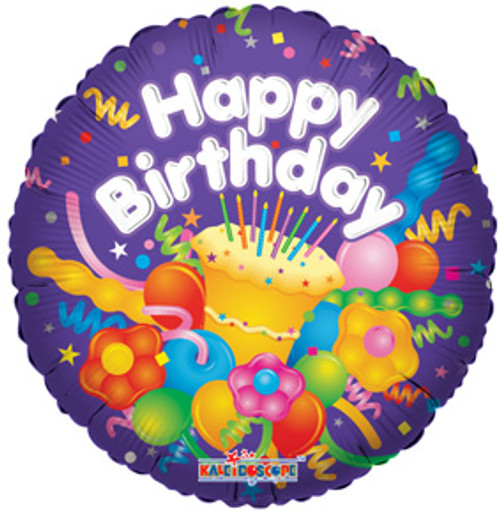 18" Birthday w/ Cake Helium Balloons (5 Pack)#17721