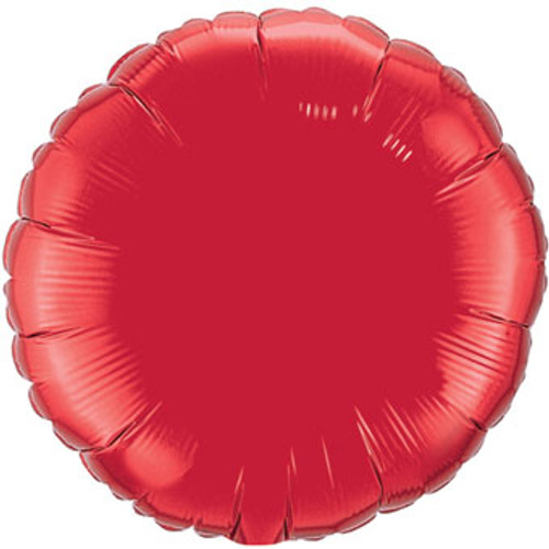 36" Ruby Red Foil Circle Balloon 1ct  #12681