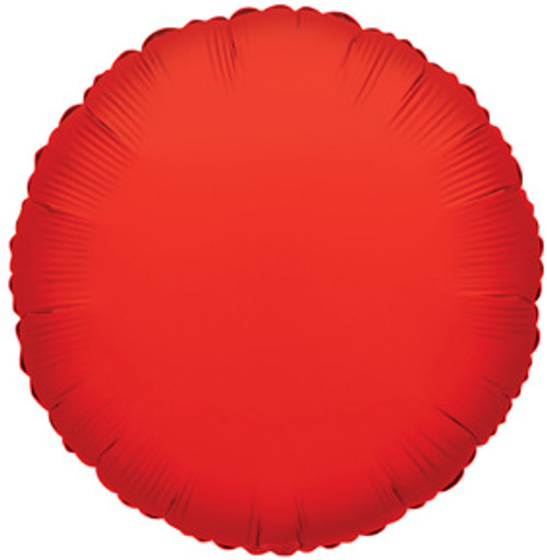 4" Red Circle Foil Balloon Air Fill Only (5 Pack) #34071