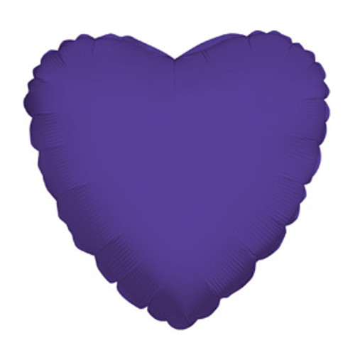 4" Purple Hearts Foil Balloon Air Fill Only (5 PACK) #34106-04