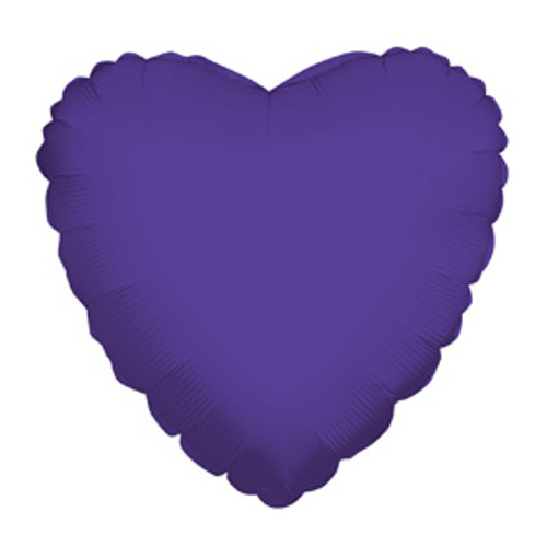 9" Mini Purple Hearts Foil Balloon Air Fill Only (5 PACK)#34106-09