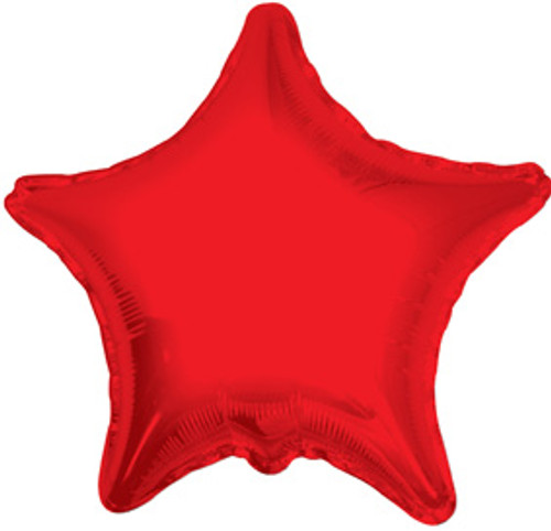 9" Mini Red Star Foil Balloon Air Fill Only (5 PACK) #17350-09