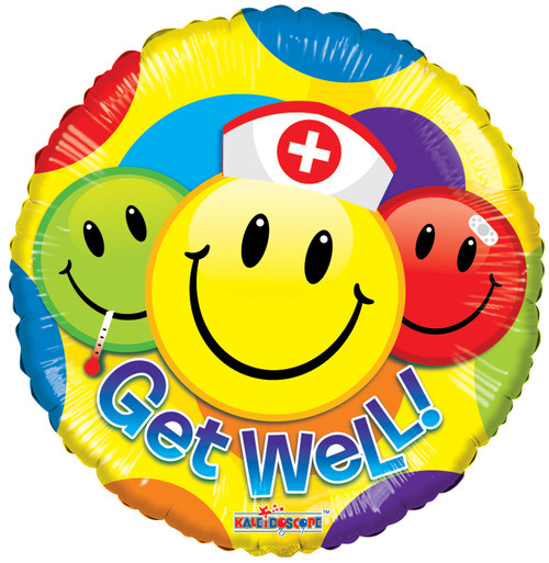 9" Get Well Smileys Air Fill (5 PACK)#19720