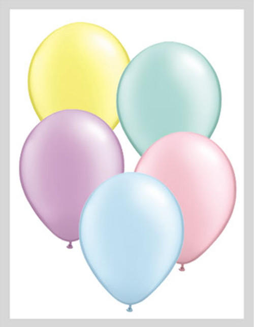 5" Qualatex Pearl Pastel Assortment Latex Balloons 100Bag #43566-5