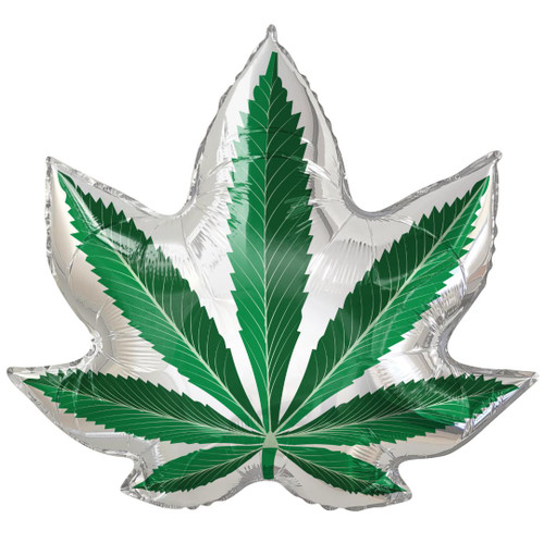 36" Cannabis Leaf Shape Helium Balloon 1ct #78273