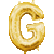 16" Mini Gold Letter G Balloon Self Sealing #33024