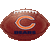 18" NFL Chicago Bears Football Shape Helium Foil Balloons # 26130
