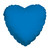 18" Metallic Blue Heart Foil Balloon (5 PACK)#34101