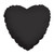 4" Black Heart Foil Balloon Air Fill Only (5 PACK) #34107-04