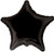 9" Mini Black Stars Foil Balloon Air Fill Only (5 PACK) #34025-09