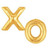 34" Large XO Gold Balloons Set