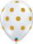clear balloons with gold polka dots