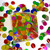 Confetti Multi Color 1" Metallic Circles Confetti 1LB Bag