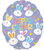 18" Happy Easter Bunny Faces Egg Shape Helium Foil Balloon (5 PACK)#314010