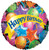 4" Micro Mini Happy Birthday Banner Air Fill Mini Foil Balloons (5 PACK) #17401-04