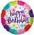 4" Micro Mini Happy Birthday Multi Air Fill Mini Foil Balloons (5 PACK) #19175-04