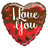 9" I Love You Heart Shape Chocolate Air Fill Only Foil Balloon (5 Pack) #15201-09