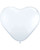 6" Qualatex White Latex Hearts 100 Bag #60572