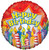 18" Happy Birthday DCandles Red Helium Foil Balloon (5 Pack)#19696