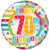 18" Happy Birthday 70th Helium Foil Balloon (5 Pack)#19880