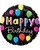 18" Happy Birthday Balloons With Black Helium Foil Balloons#(5Pack)