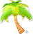 33" Palm Tree Shape Helium Foil Balloon 28950#