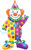 Juggles Clown Airwalker Life Size Shape Helium Foil Balloon 1ct #07662