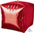 16" Cubez Shiny Red Chrome 3D Cubic Balloon (3 Pack) #28337