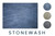 Isolated image of blue denim colored Desk Chair mat with "Stonewash" written underneath it. To the right are three more swatches - top is blue, middle is tan bottom is a grey. Isolated image of blue denim colored Desk Chair mat with "Stonewash" written underneath it. To the right are three more swatches - top is blue, middle is tan bottom is a grey.