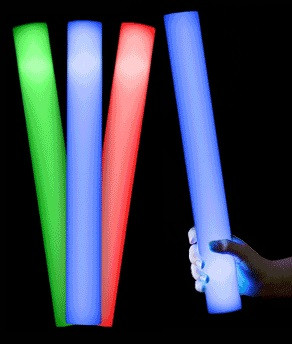 LOCHAS Glow Sticks Bulk, 110 PCS Foam Glow Sticks, LED Foam Sticks