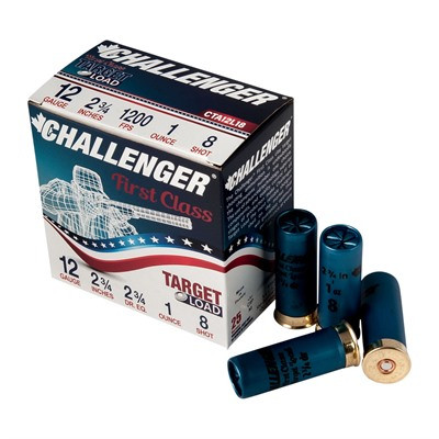 Challenger 12ga 1oz 2 3/4" 1200fps 8 CASE 250rds Clay Shooters Supply