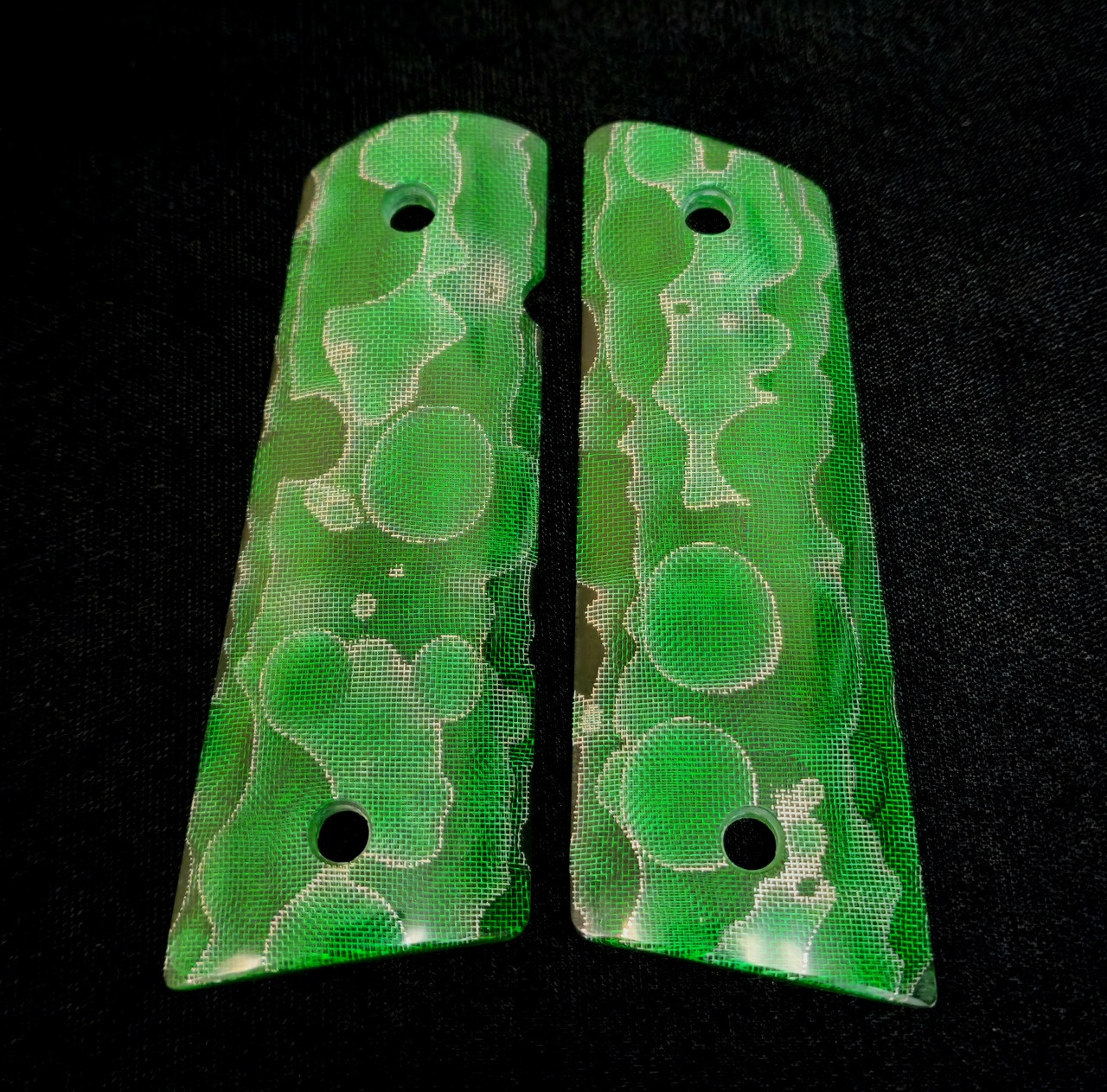 1911 Grips Raffir Composite Green - Clay Shooters Supply