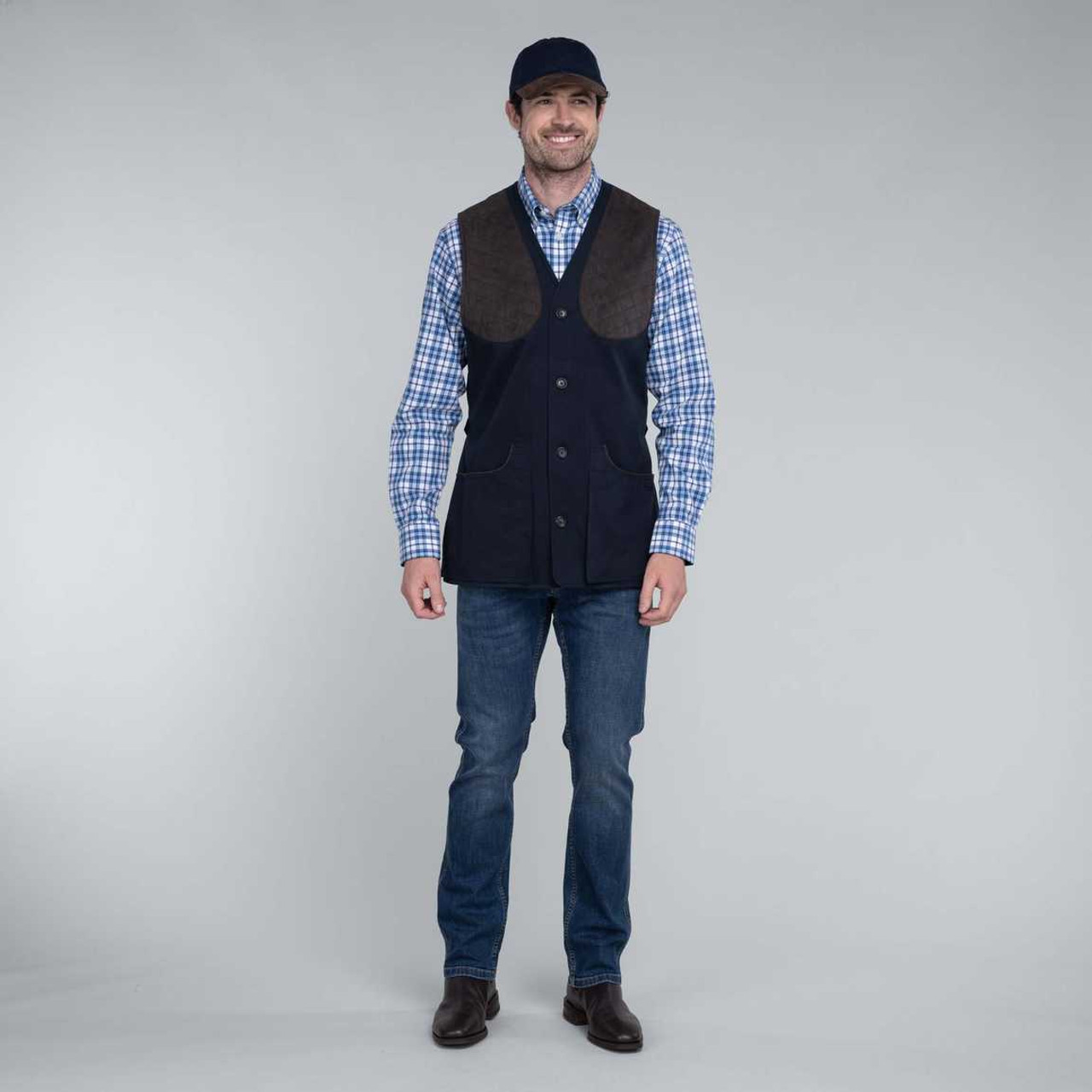 SCHOFFEL ALL SEASON SHOOTING VEST NAVY - Clay Shooters Supply