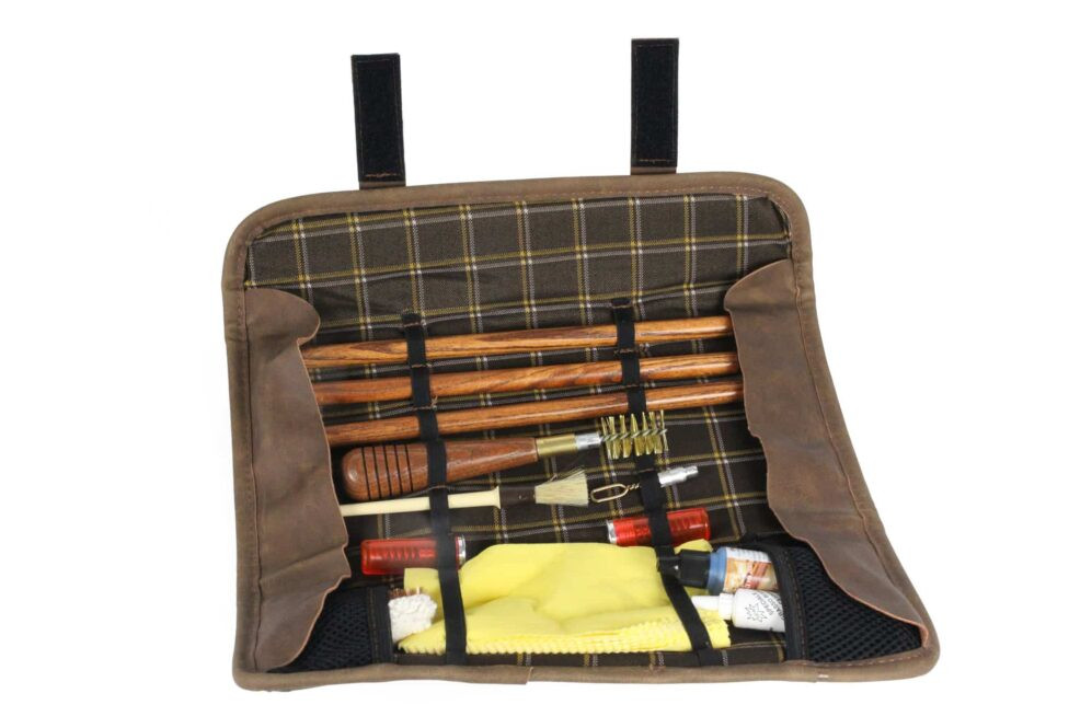 Negrini 20ga Sporting Leather Wood Shotgun Cleaning Kit - Clay
