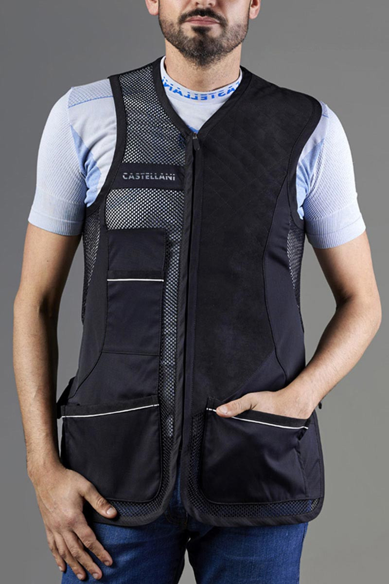 Castellani MENS RIO PRO VEST- BLACK- 035-010 - Clay Shooters Supply