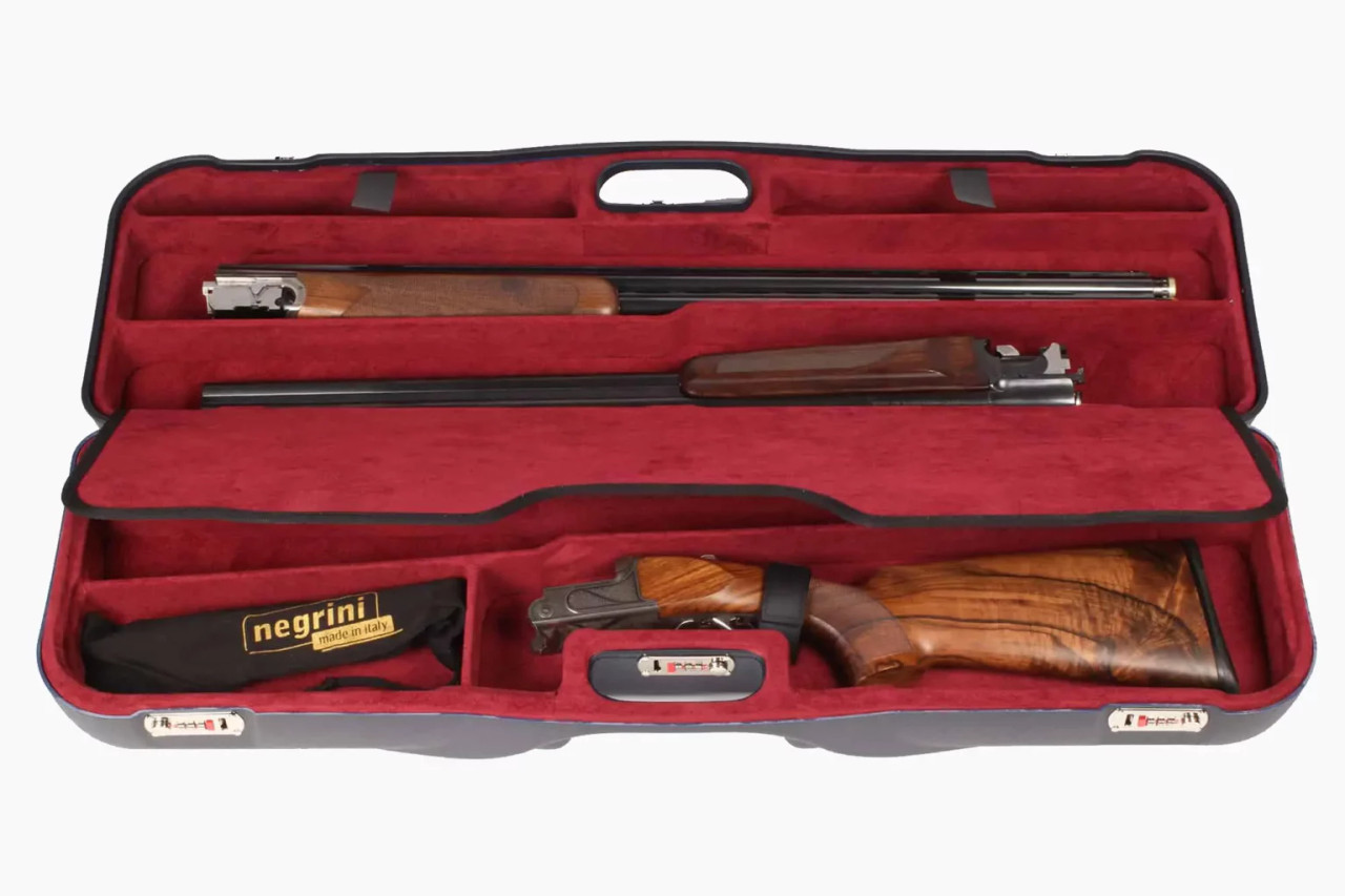 Negrini 1646LR-4C/5229: OU/SxS Hard Case with Luxury Rubber Trim