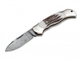 Boker Junior Scout Spearpoint Stag Damascus