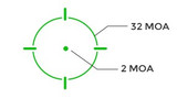 Holosun HS507C-GR-X2 Black 1x 2 MOA/32 MOA Green Dot & Circle Reticle