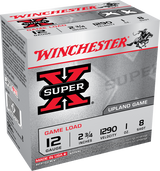 Winchester 12 GA 2-3/4" #8 SUPER-X UPLAND 1 OZ XU128 / 250rd Case