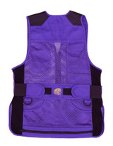 MizMac Womens Perfect Fit Mesh Vest - Genuine Leather Pad - Purple